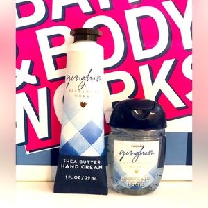 Gingham By Bath & Body Works 2pc Set Shea Butter Hand Cream & Hand Sanitizer NWT